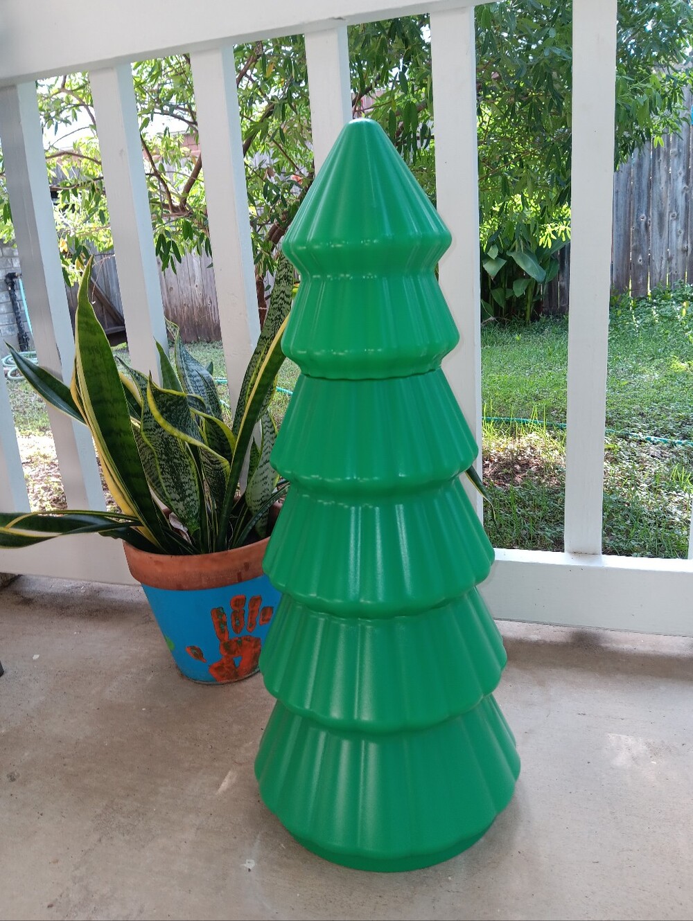 Christmas Tree Green Blow Mold Collapsible 2' Tall
